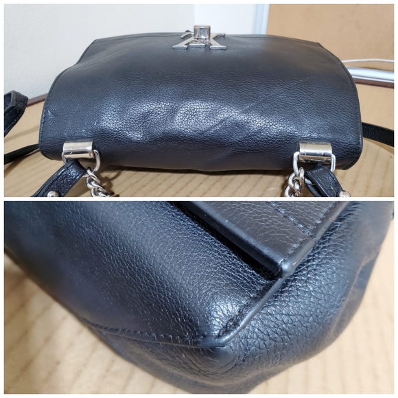 LOUIS VUITTON Lockme BB Black Pebbled Leather Bag - Picture 8 of 12